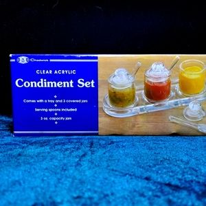 Chadwick clear acrylic condiment set